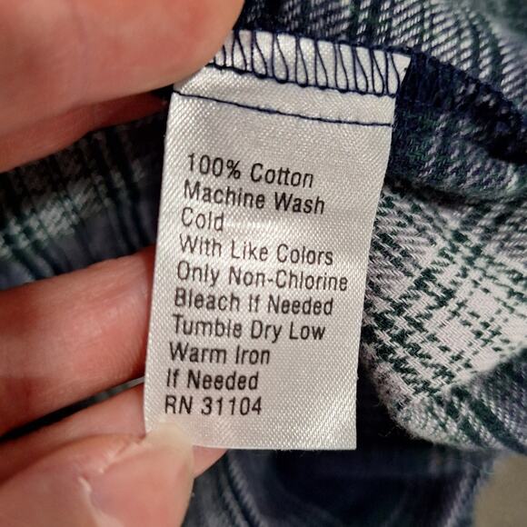 Lot of 3: Men's Cotton Flannel Shirts, M, Button Down, Long Sleeve, Blue, Gray - Picture 5 of 9